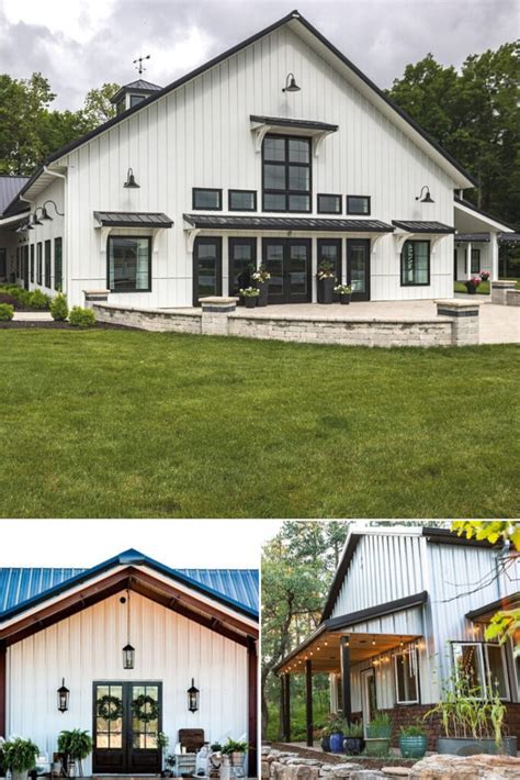 white metal building house|pictures of white siding houses.